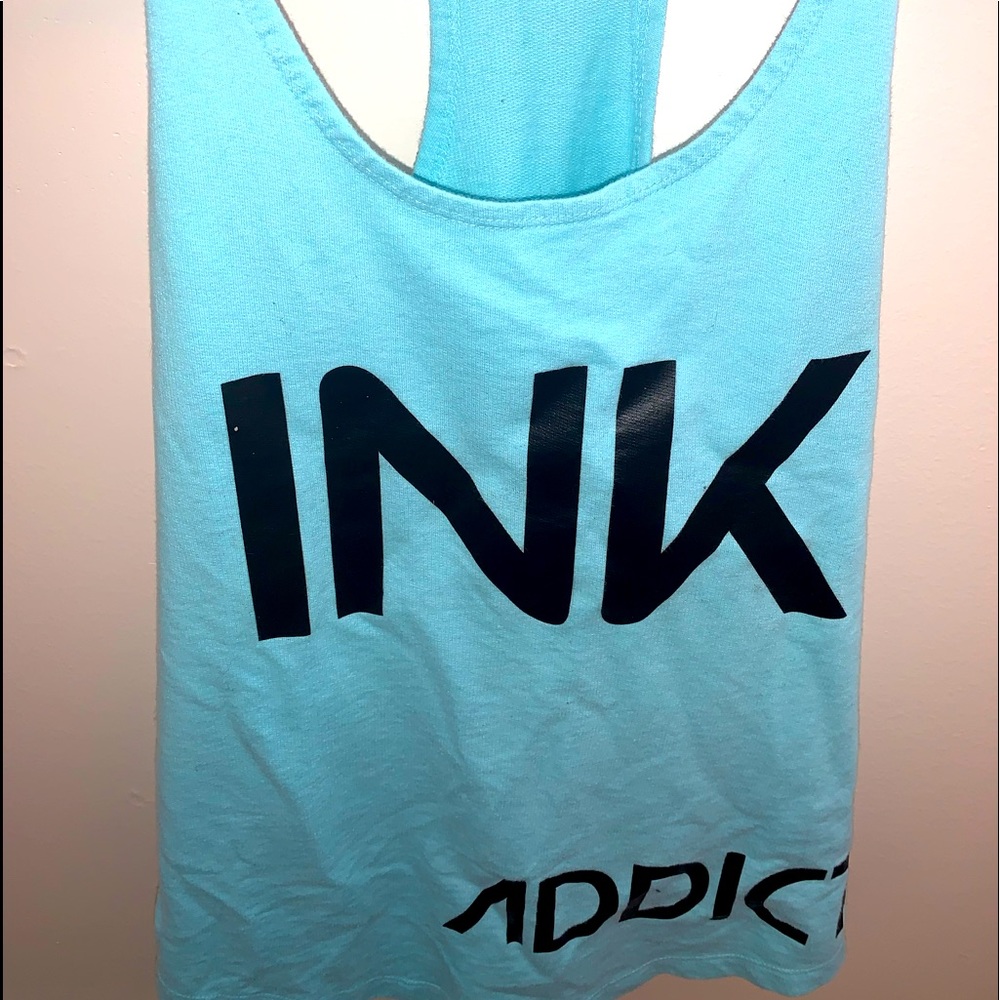 INK ADDICT baby blue racer back